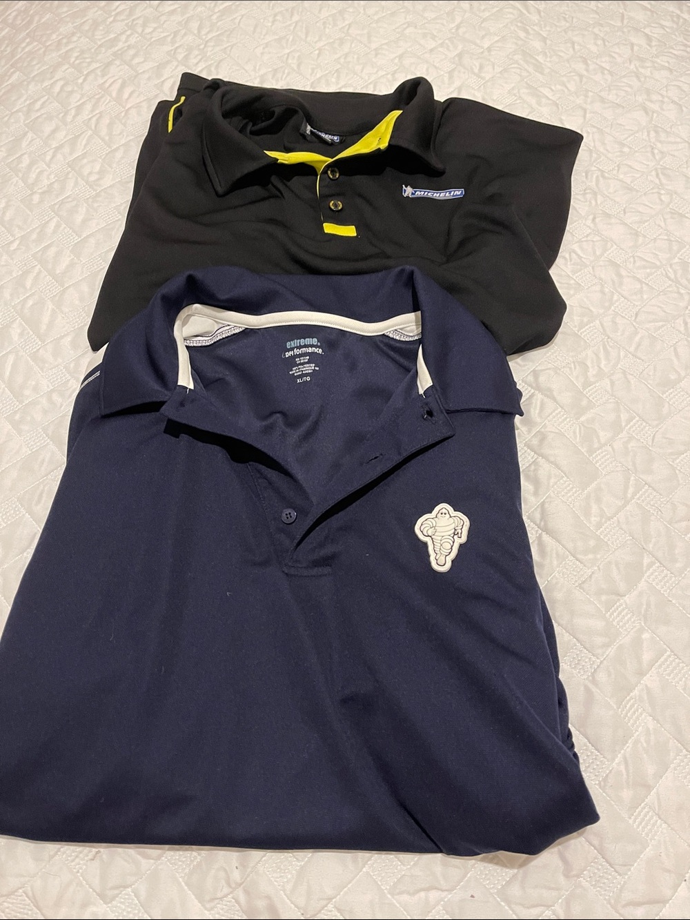 2 Michelin men’s polos in size XL
